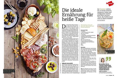 Die ideale Ernährung für heiße Tage